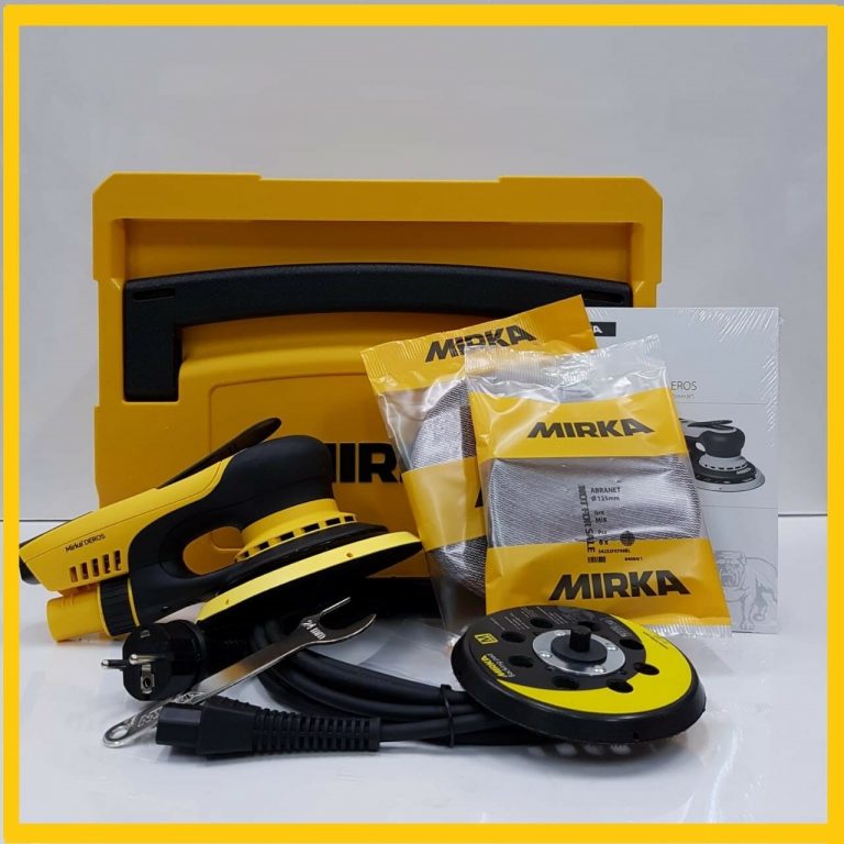 malette + ponceuse excentrique Deros 5 mm Mirka Mid5650202ca + disques